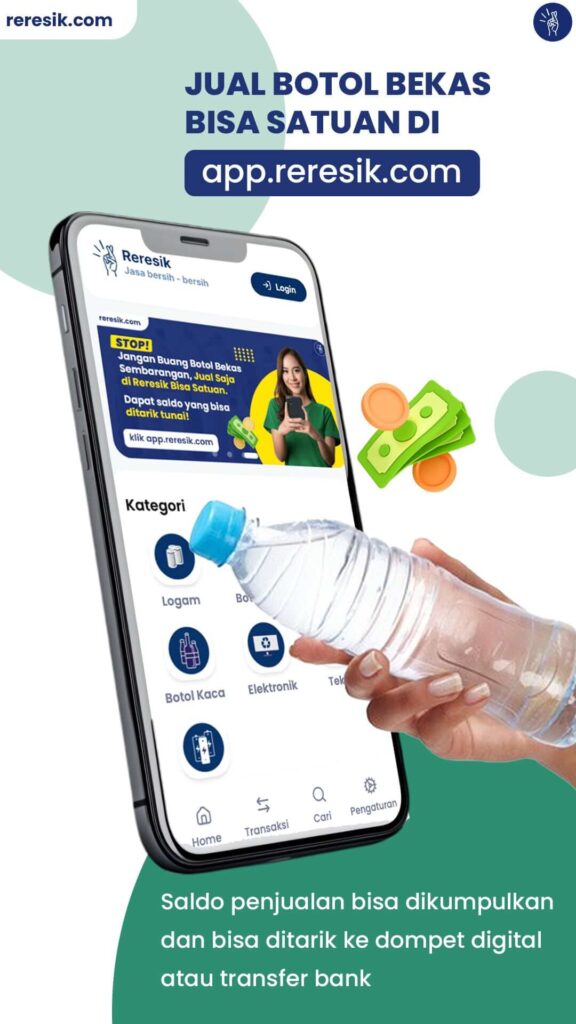 Aplikasi daur ulang sampah jadi uang online